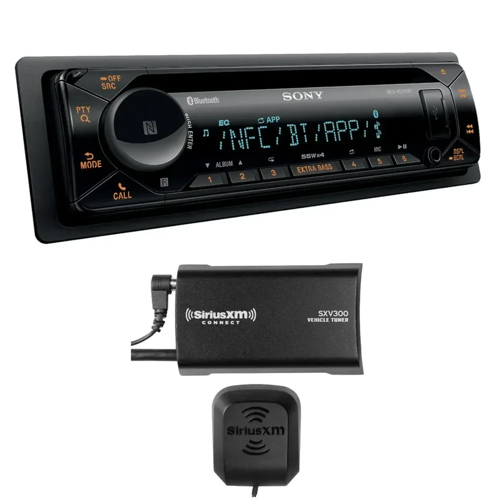 Автомагнитола Sony MEX-N5200BT Bluetooth, CD, NFC (набор) с тюнером SiriusXM SXV300V1
