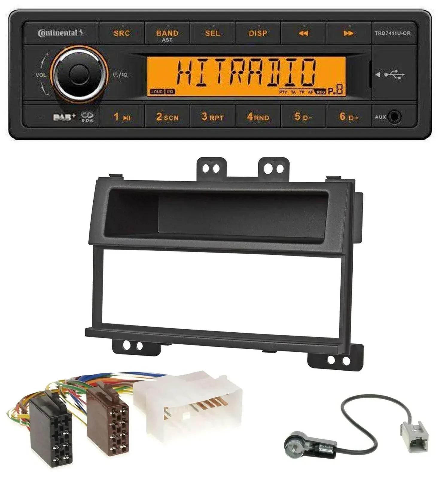 Continental 1DIN DAB MP3 AUX USB Autoradio für Hyundai i20 (2008-2011)