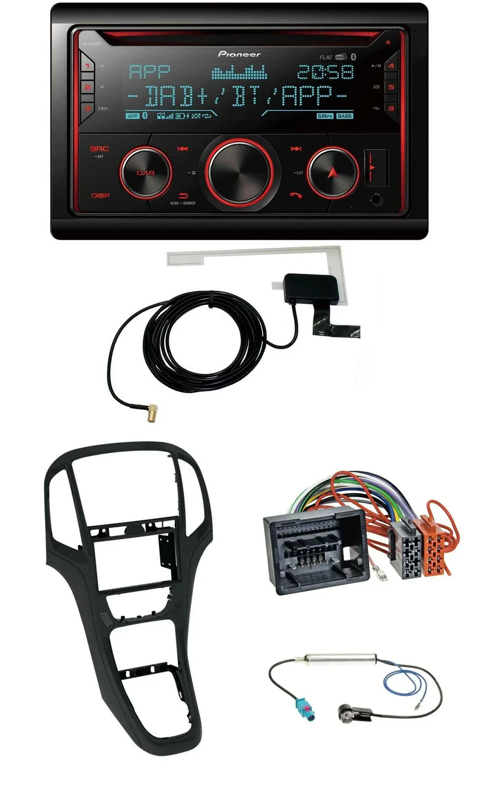 Автомагнитола для Opel Astra J Pioneer 2-DIN MP3 DAB USB CD Bluetooth (с 12/2009)