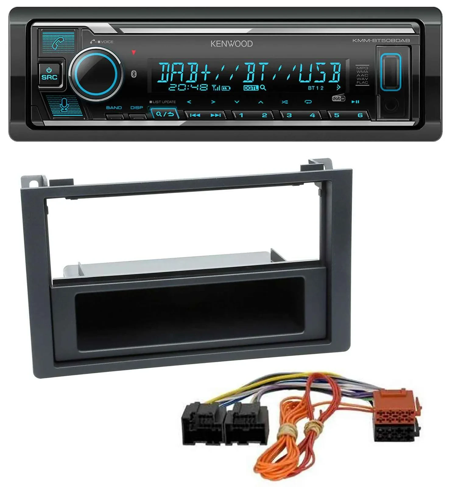 Kenwood Bluetooth MP3 DAB USB Autoradio für Saab 9.3 (ab 2006)