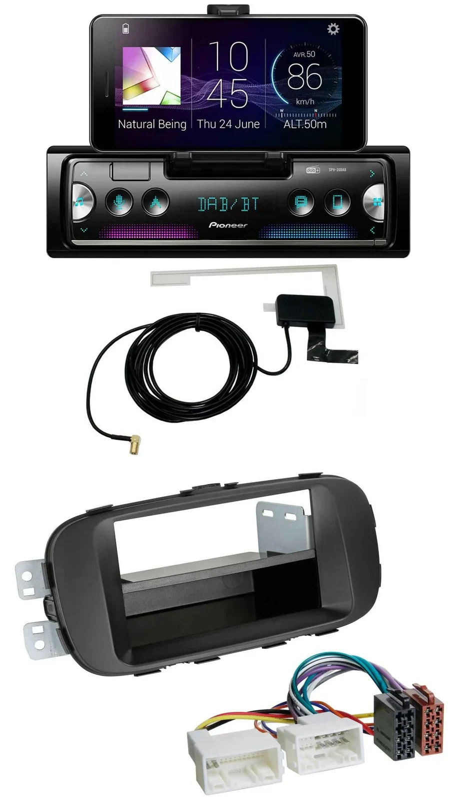 Автомагнитола для Kia Soul (PS, с 2014) Pioneer DAB, Bluetooth, MP3, USB, черный