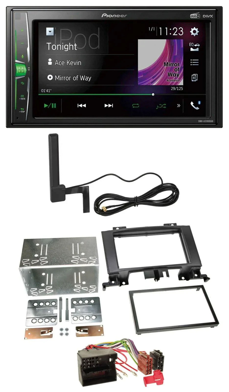 Автомагнитола Pioneer 2 DIN, Bluetooth, DAB, MP3, AUX для Mercedes Sprinter W906 (с 2006 г.)
