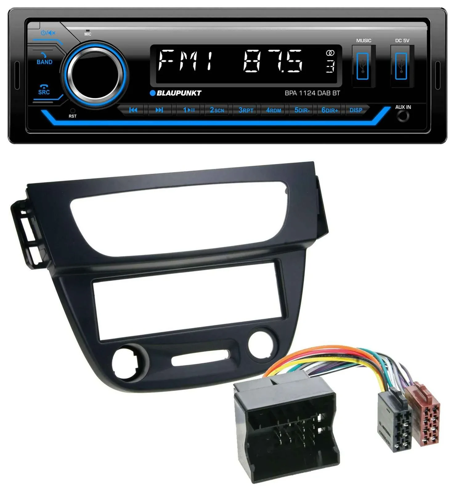 Blaupunkt Bluetooth USB DAB MP3 Autoradio für Renault Megane 3 09-14 Quadlock sc