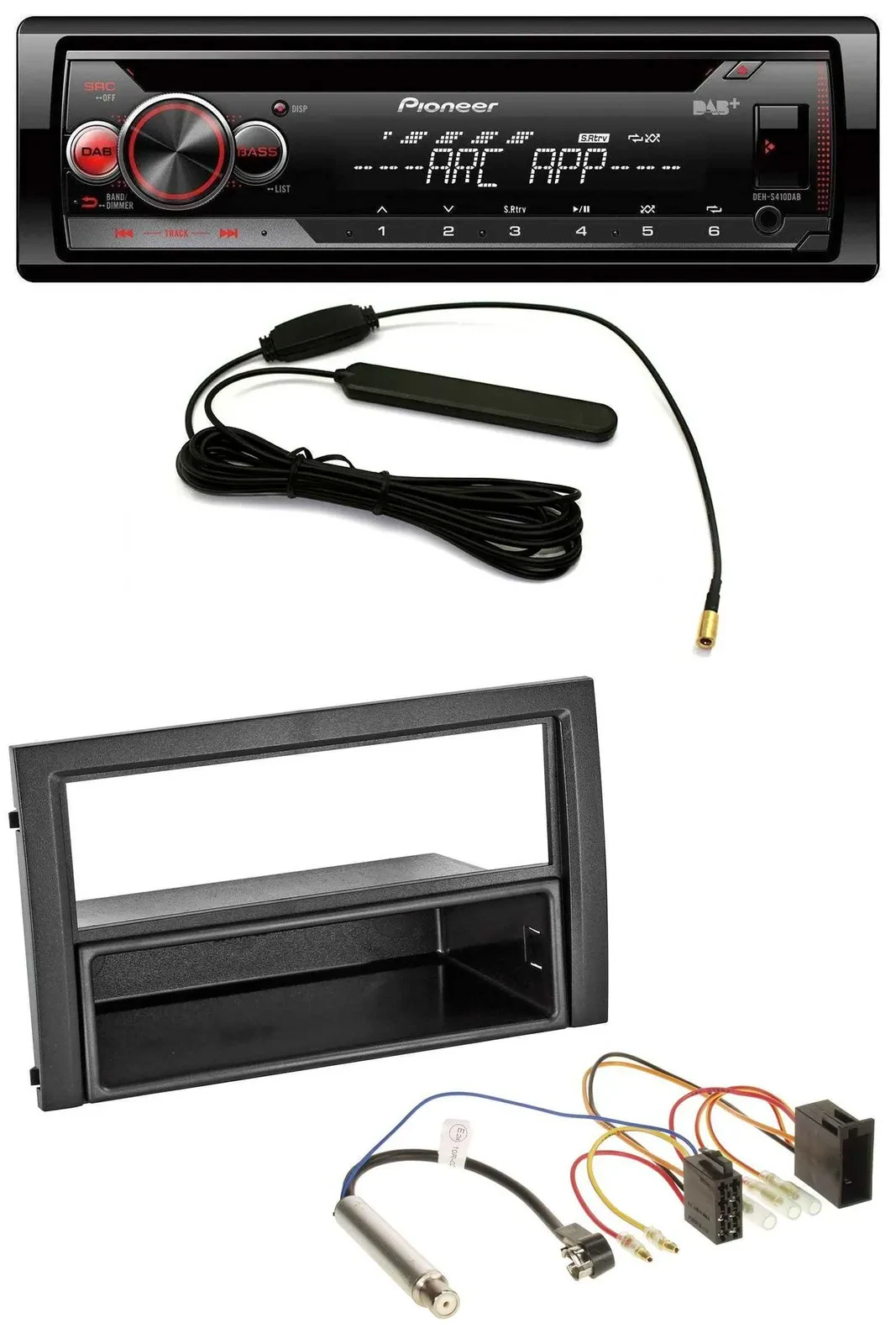 Pioneer CD USB AUX DAB MP3 Autoradio für Skoda Fabia 2004-2007 6Y Facelift ISO