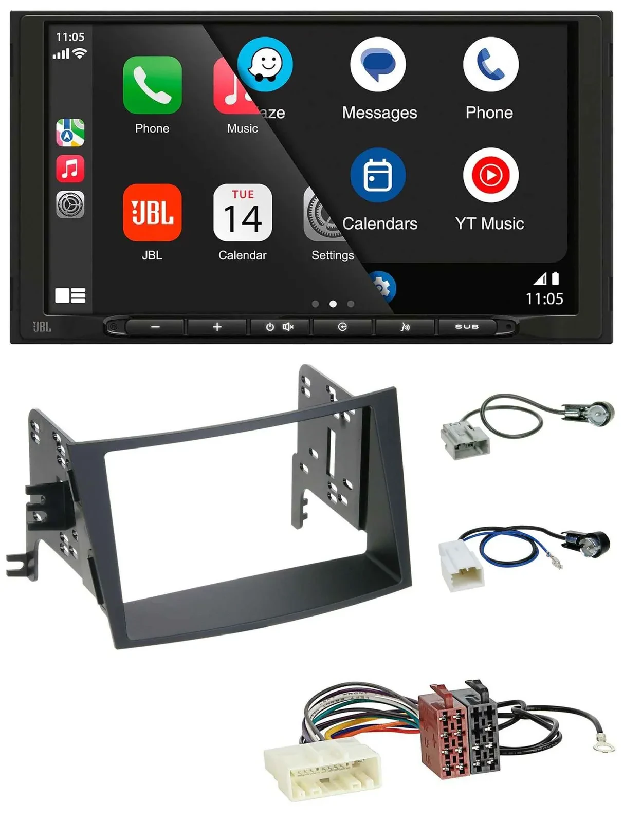 JBL USB 2DIN MP3 Bluetooth AUX Autoradio für Subaru Legacy Outback ab 09