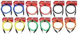 Коммутационный кабель Rockville RCXFB6 Multi Color 1.8 м (12 штук)