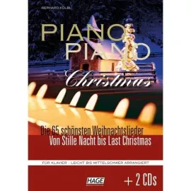 Hage - Piano Piano Christmas leicht bis mittelschwer (+2 CD's) f. Klavier | Neu