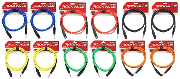 Коммутационный кабель Rockville RCXFB6 Multi Color 1.8 м (12 штук)