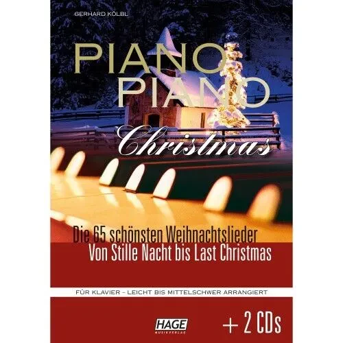 Hage - Piano Piano Christmas leicht bis mittelschwer (+2 CD's) f. Klavier | Neu