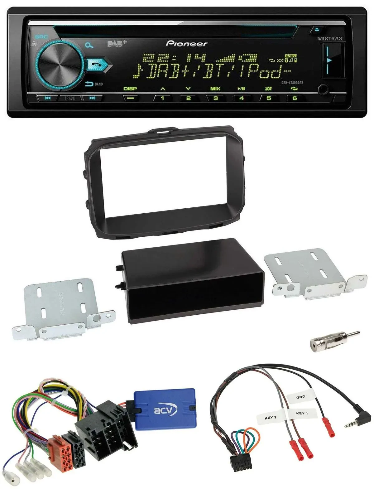 Автомагнитола для Alfa Romeo Giulietta Pioneer DAB, CD, USB, Bluetooth