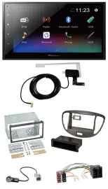 Pioneer DAB MP3 Bluetooth 2DIN USB Autoradio für Hyundai i10 2008-13 dunkelsilbe