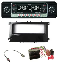 Dietz USB DAB MP3 Bluetooth Autoradio für Ford Mondeo S-Max 07-14 glänzend schwa