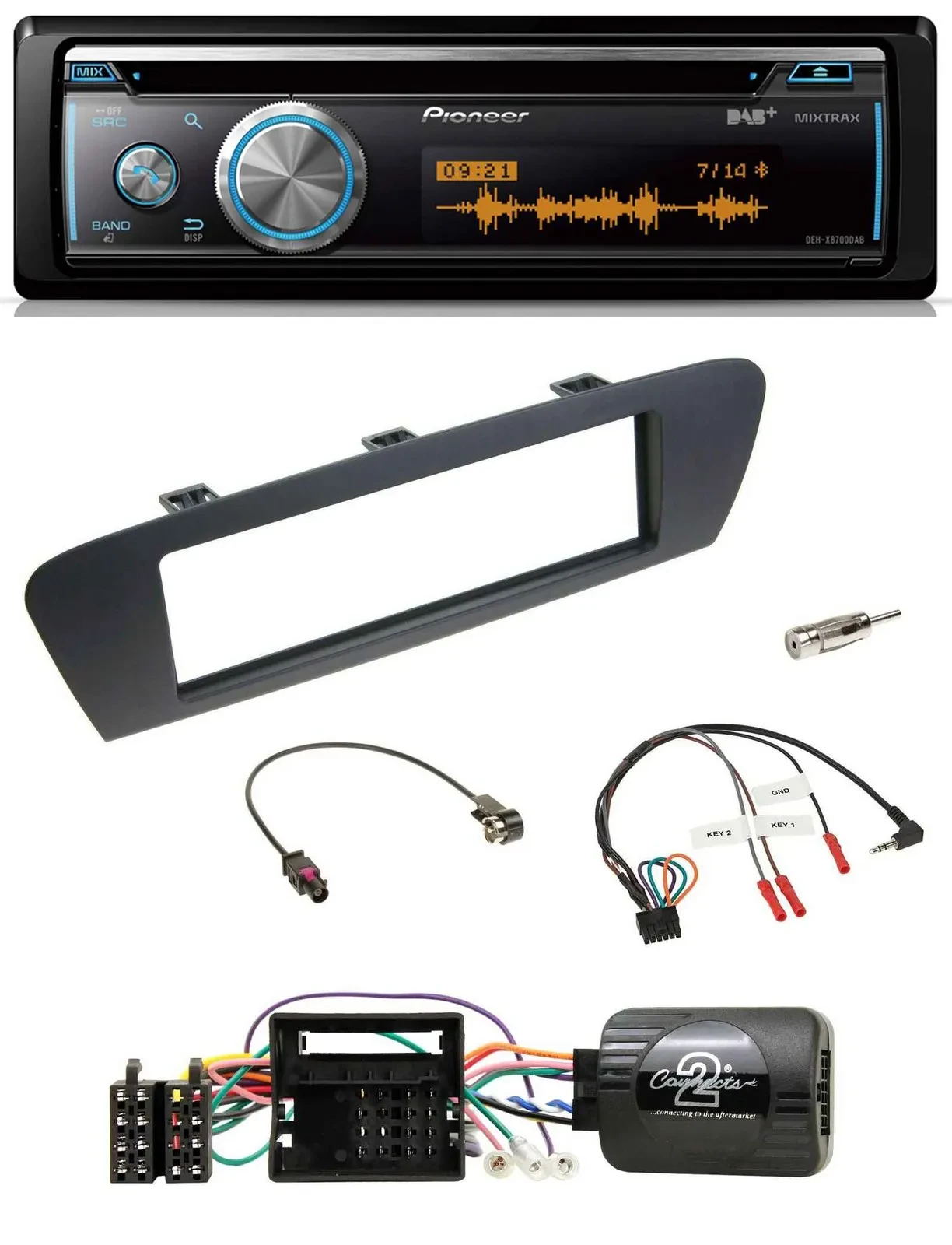 Автомагнитола для Renault Grand Scenic Pioneer DAB, USB, CD, Bluetooth, поддержка управления на руле