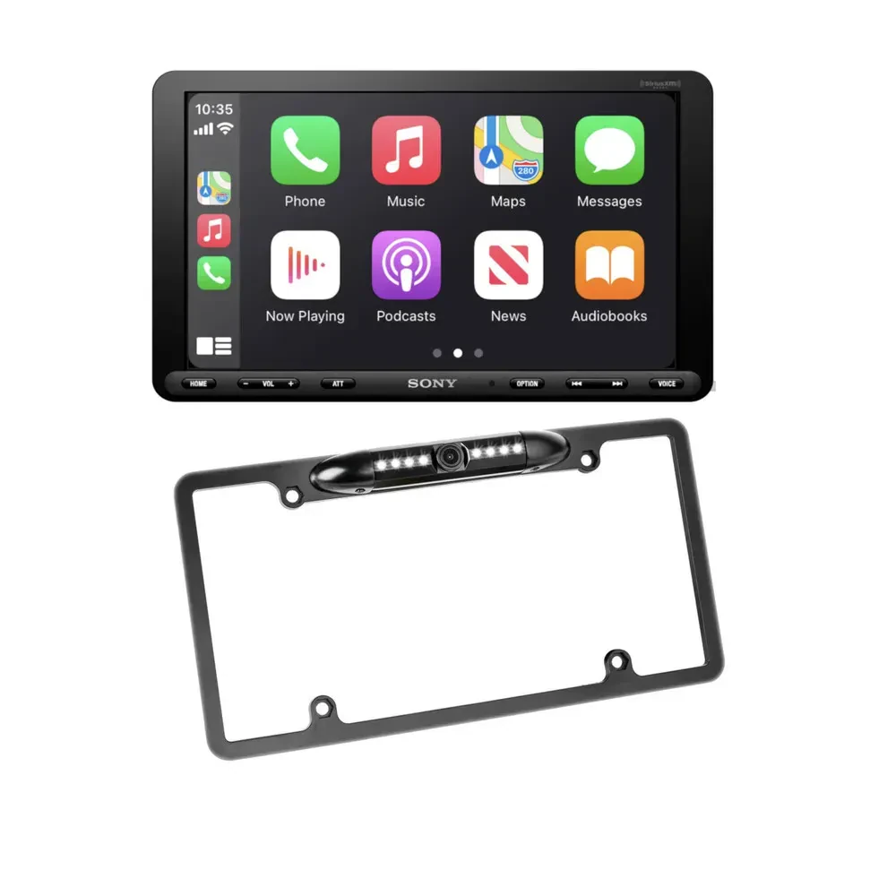 Автомагнитола Sony XAV-AX8100 8.95", Single-DIN, сенсорный экран (набор, с камерой номерного знака)