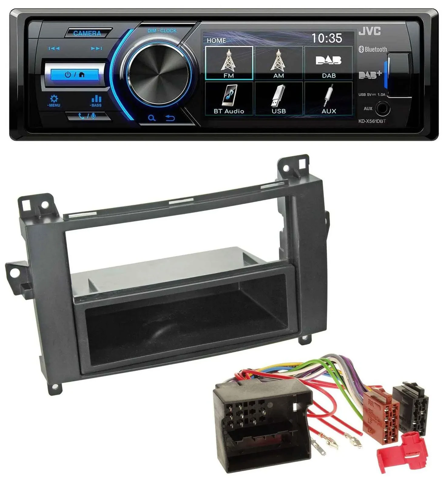 JVC Bluetooth MP3 USB DAB Autoradio für Mercedes B-Klasse (T245, 05-11)