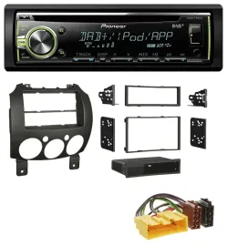 Pioneer DAB USB MP3 AUX CD Autoradio für Mazda 2 (ab 2007)