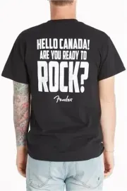 Футболка Fender 091-10016-306 Hello Canada! Are you ready to ROCK? Black S