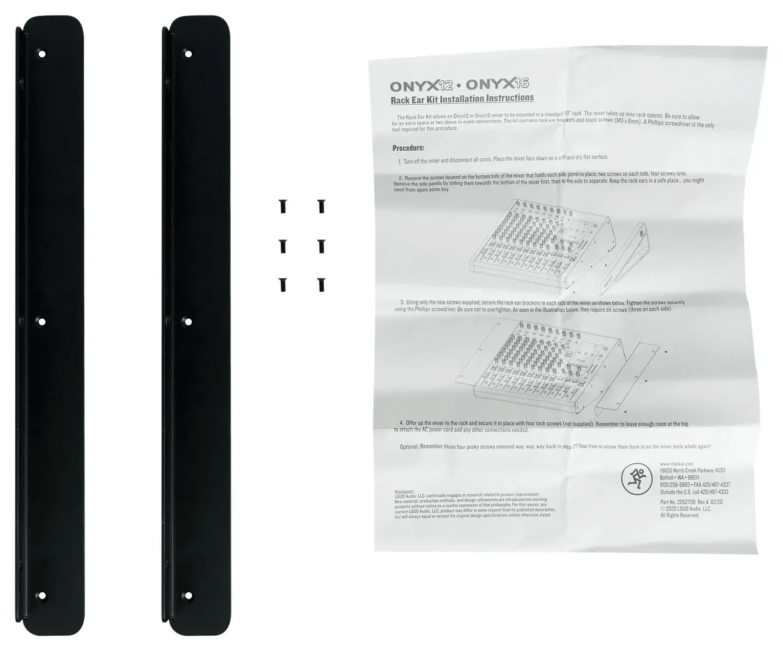 Крепление для рэковых приборов Mackie Onyx12 Rack Ear Kit