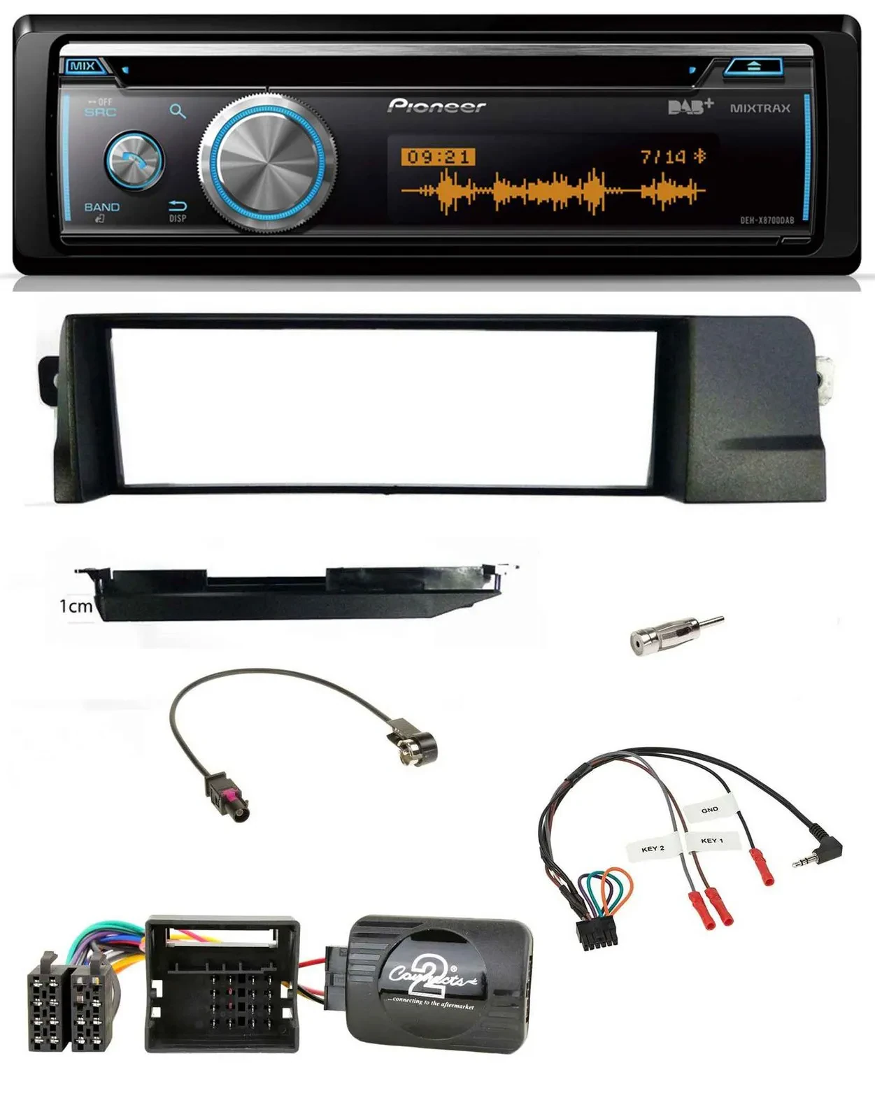 Pioneer Lenkrad DAB USB CD Bluetooth Autoradio für BMW 3er E46 Profi 2001-2007
