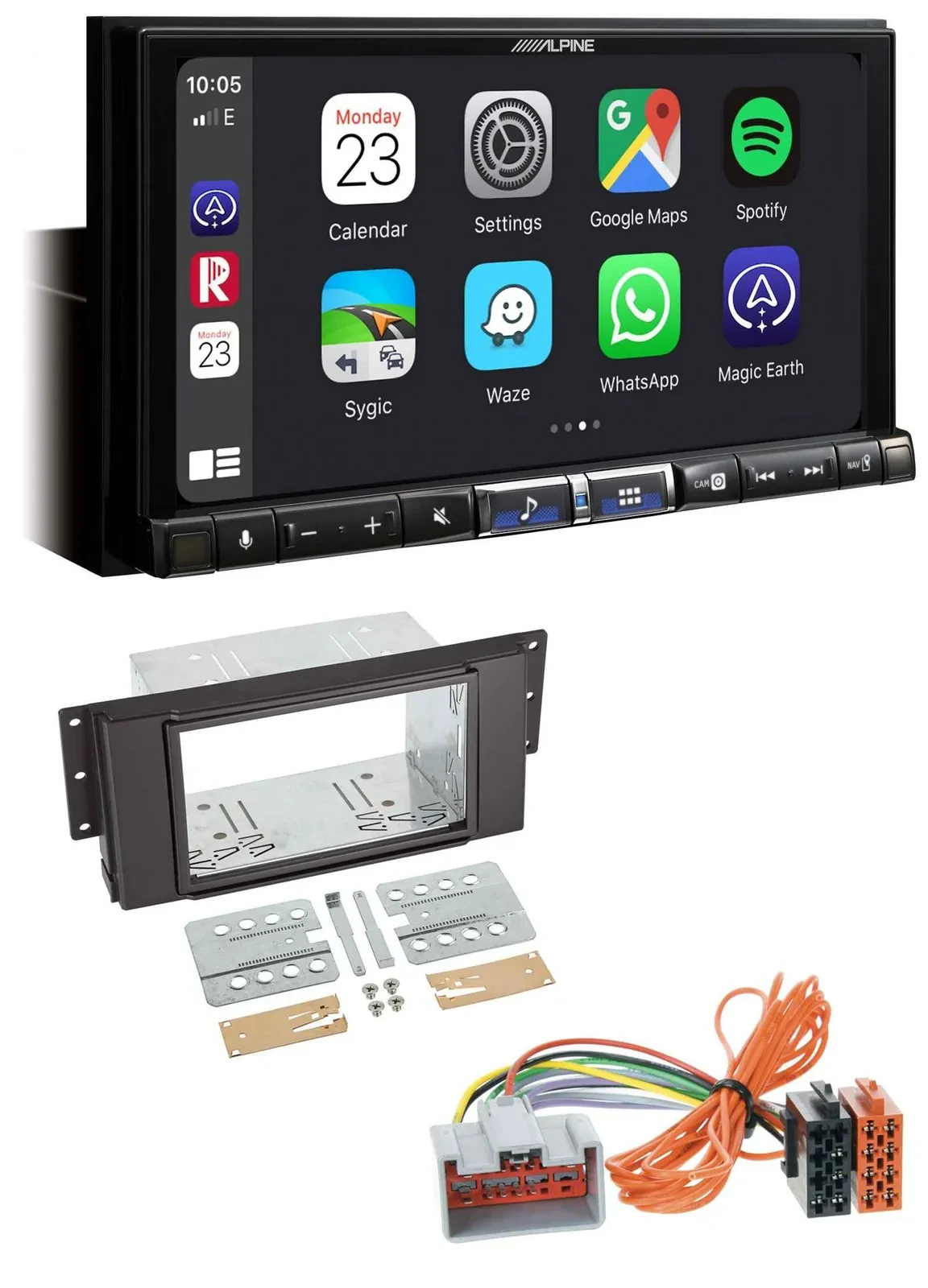 Alpine 2DIN DAB USB MP3 Bluetooth Autoradio für Land Rover Free Lander 11-12