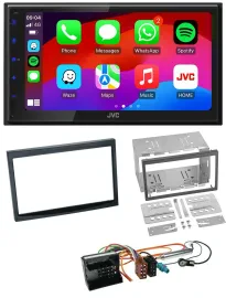 JVC Bluetooth USB MP3 2DIN DAB Autoradio für Peugeot 207 307 Expert Partner schw