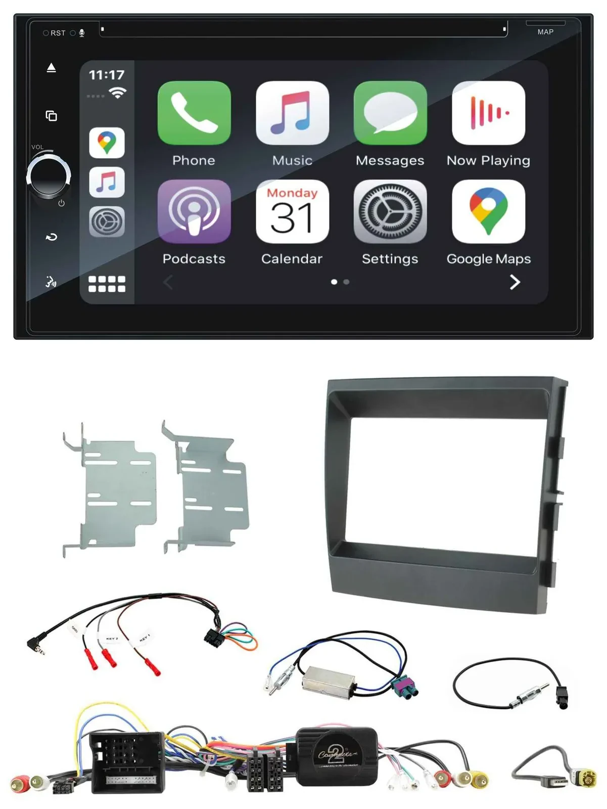 Blaupunkt USB DAB Bluetooth 2DIN TMC Lenkrad Navigation für Porsche Panamera 200