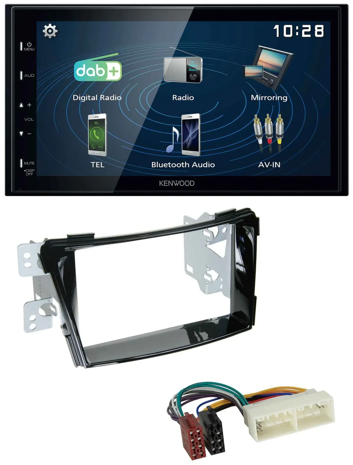 Kenwood 2DIN Bluetooth MP3 USB DAB Autoradio für Hyundai i40 ab 2016 Typ VF Klav