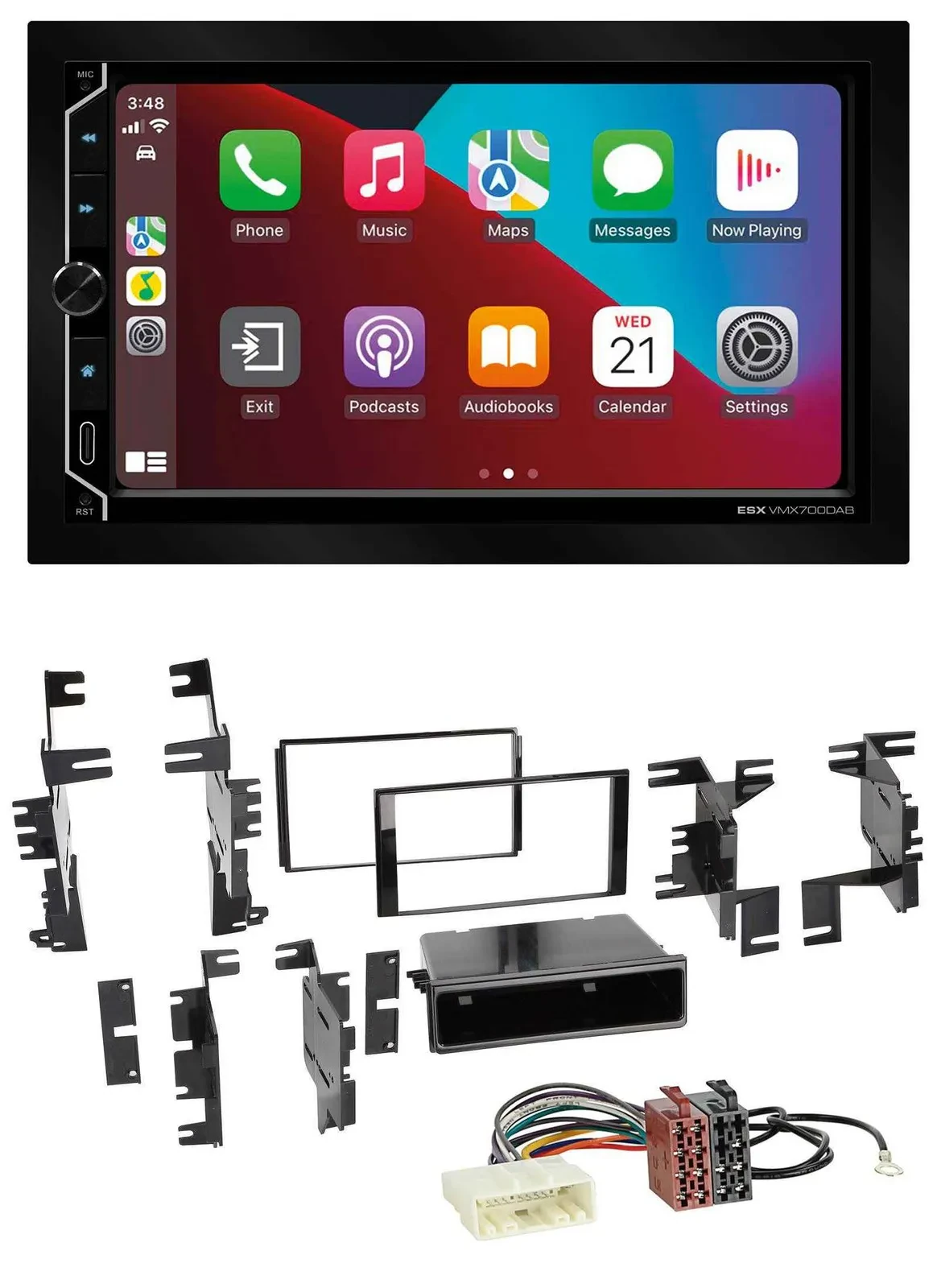 ESX 2DIN DAB USB MP3 Bluetooth Autoradio für Nissan Cube ab 09 Frontier ab 13
