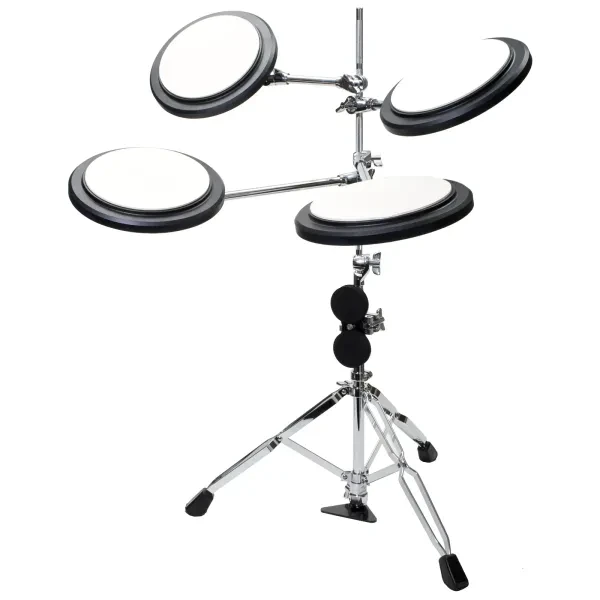 PD-555 TW Übungsset Drums, 4 Gummipads, Kickpad, Ständer, Leises Spielgefühl