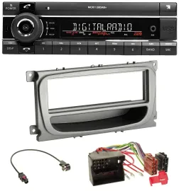 Kienzle Bluetooth MP3 USB DAB Autoradio für Ford Mondeo S-Max 07-14 silber Ablag