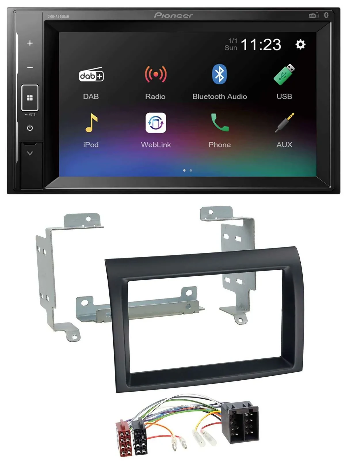 Автомагнитола для Fiat Ducato 06–11, Citroen Jumper Pioneer 2-DIN, DAB, Bluetooth, USB, MP3