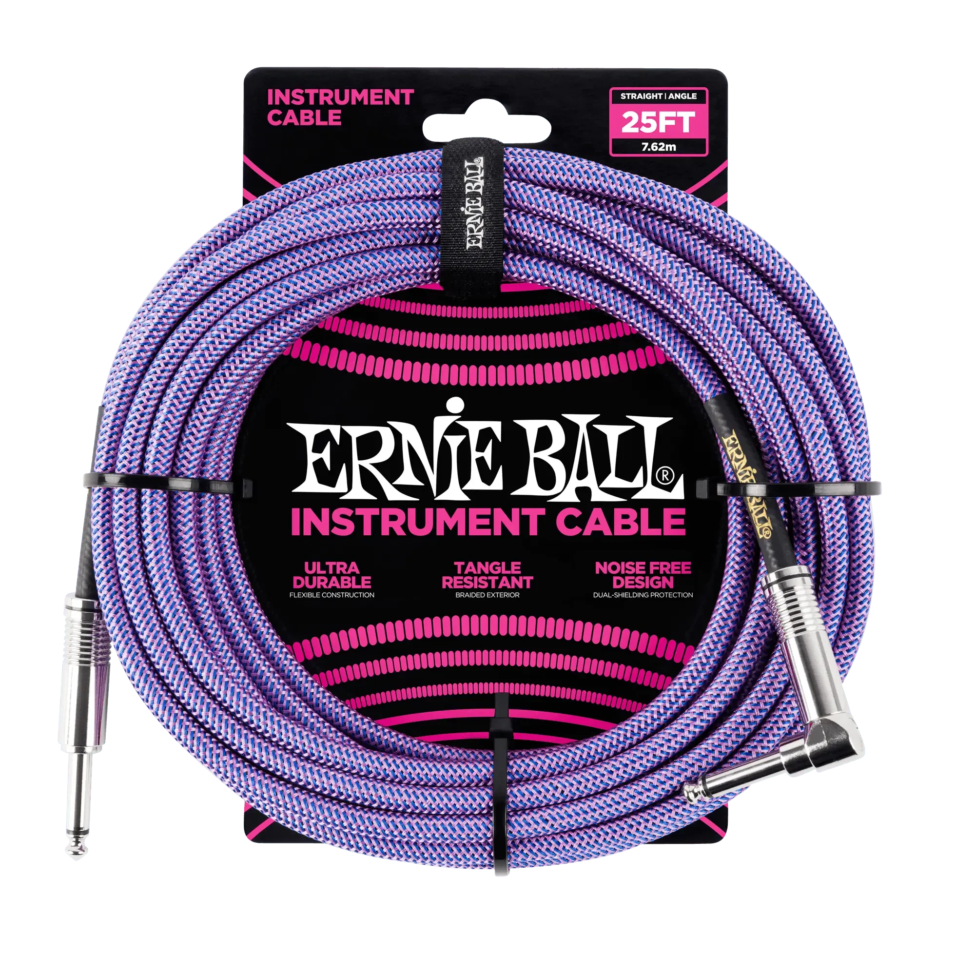 Инструментальный кабель Ernie Ball 6069 7.5м Braided Purple
