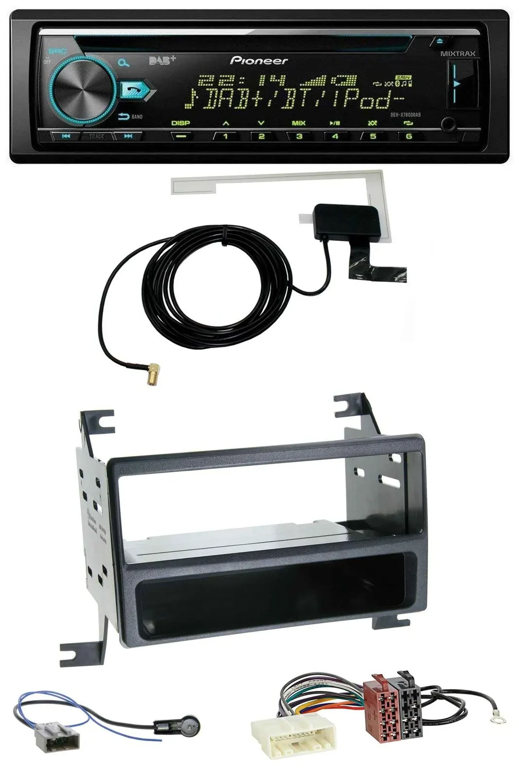 Pioneer MP3 AUX CD USB DAB Autoradio für Nissan Juke (J15, 2010-2014)