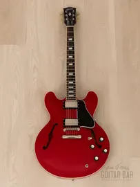 Электрогитара полуакустическая Gibson Memphis ES-335 Block 1963 Yamano Limited Edition Cherry, Case & Tags 2003