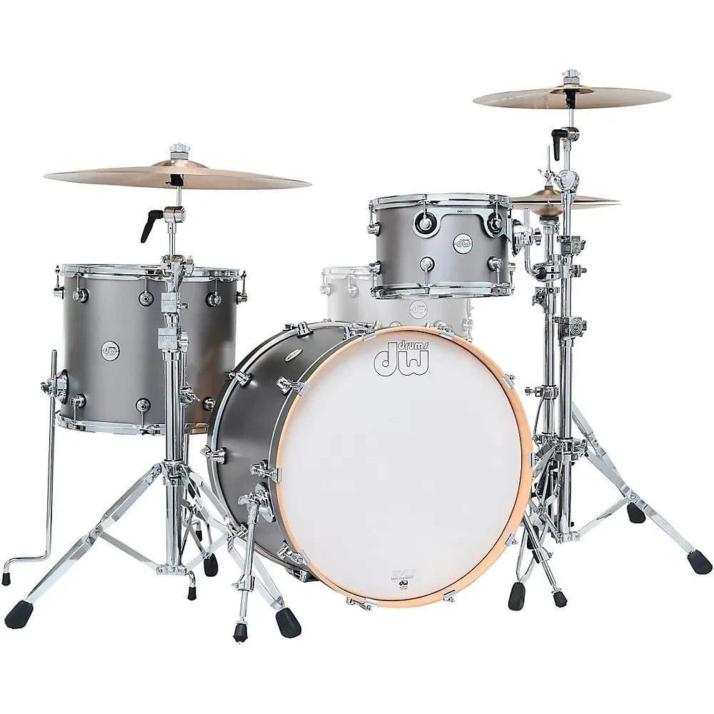 DW Design Series 3-Piece Shell Pack - Titanium Satin Lacquer
