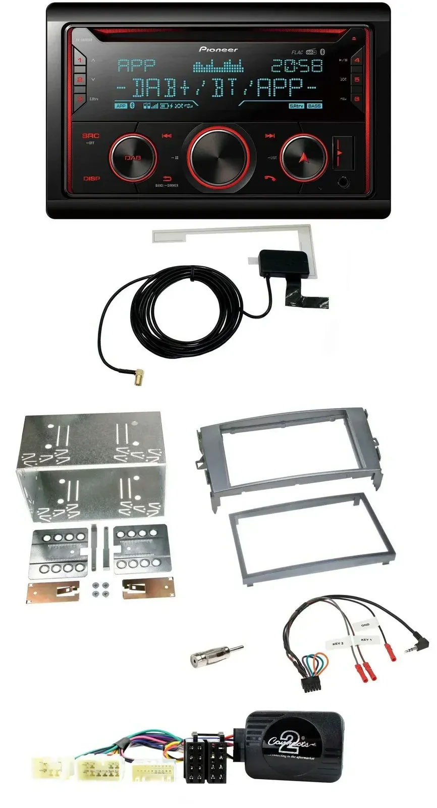 Pioneer 2DIN Lenkrad DAB USB CD Bluetooth Autoradio für Toyota Auris 2007-2011 a