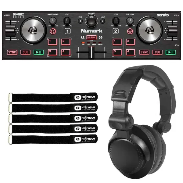 DJ-контроллер с джогом Numark DJ2GO2 Black с аксессуарами