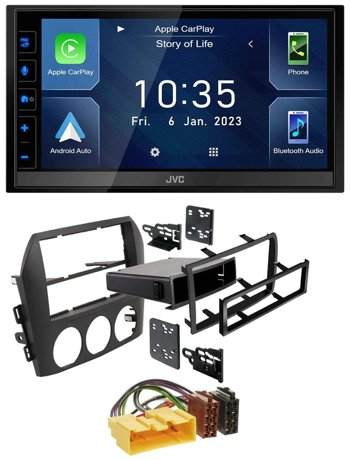 JVC DAB Bluetooth MP3 USB 2DIN Autoradio für Mazda MX 5 NC 2005-2008