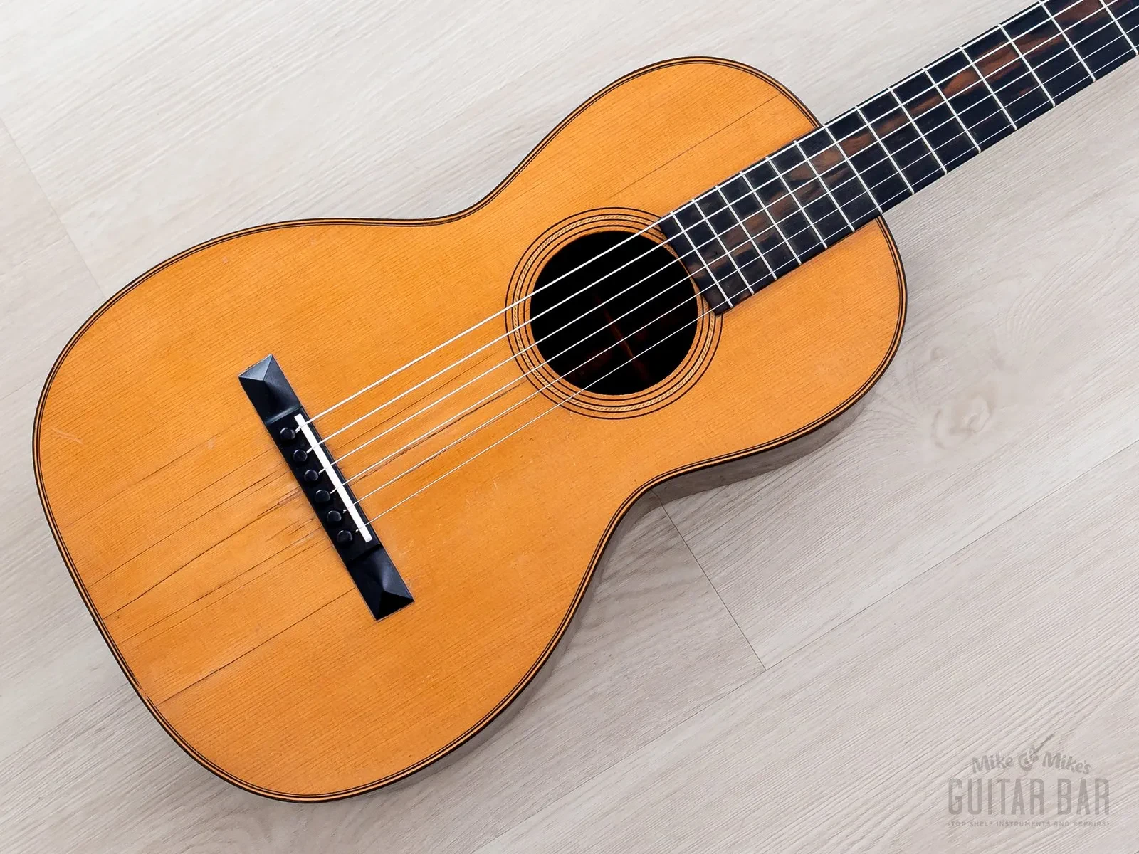 Б/У Акустическая гитара Martin Guitars 2 1/2-18 1870s, винтажная, Fan-Braced с кейсом