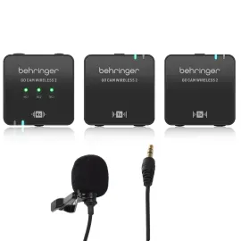 Behringer GO CAM Wireless 2 Digital Dual Clip-On Microphone System with with Lav