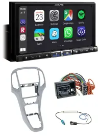 Alpine 2DIN DAB USB MP3 Bluetooth Autoradio für Opel Astra J ab 2009 Platinsilbe