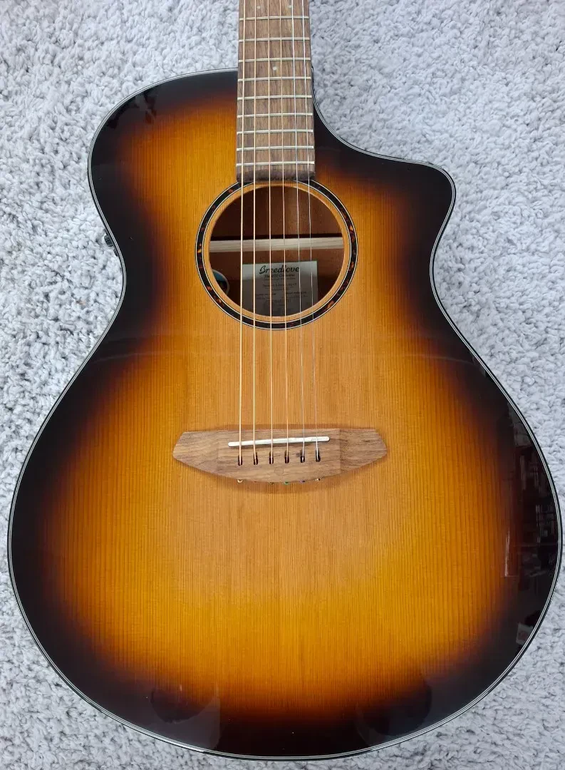 Breedlove ECO Discovery S Concert Size Edgeburst Acoustic Electric Guitar