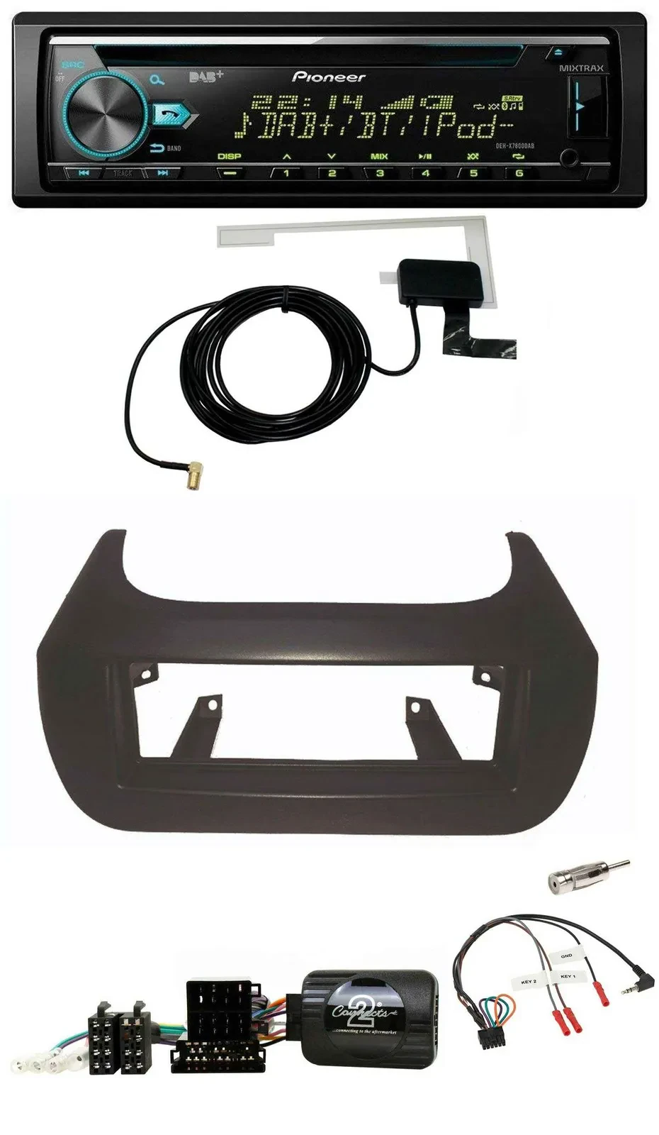 Pioneer MP3 Lenkrad CD USB DAB Autoradio für Citroen Nemo Fiat Fiorino Peugeot B