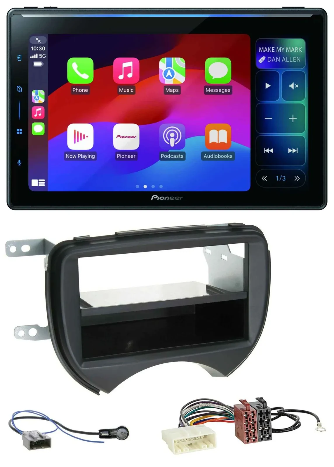 Pioneer Bluetooth DAB MP3 USB Autoradio für Nissan Micra K13 10-13 schwarz