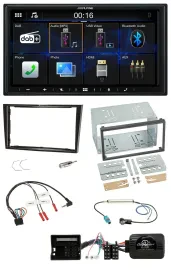 Alpine Bluetooth 2DIN Lenkrad DAB USB Autoradio für Opel Zafira Corsa D Astra H