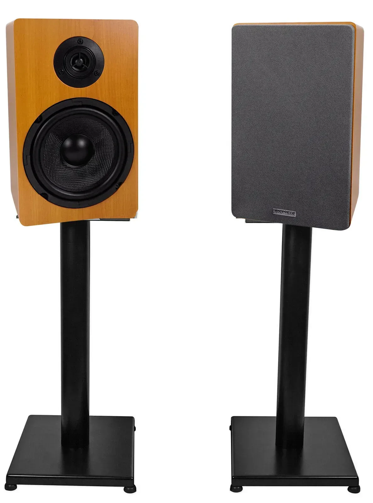Широкополосная акустическая система Rockville RockShelf 68C Wood со стойками (пара)