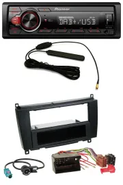 Pioneer MP3 DAB 1DIN AUX USB Autoradio für Mercedes CLK W209 ab 06 Coupe 04-09 C