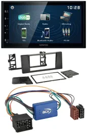 Kenwood 2DIN Bluetooth MP3 USB DAB Autoradio für BMW X5 E53 5er E39 Rundpin Akti