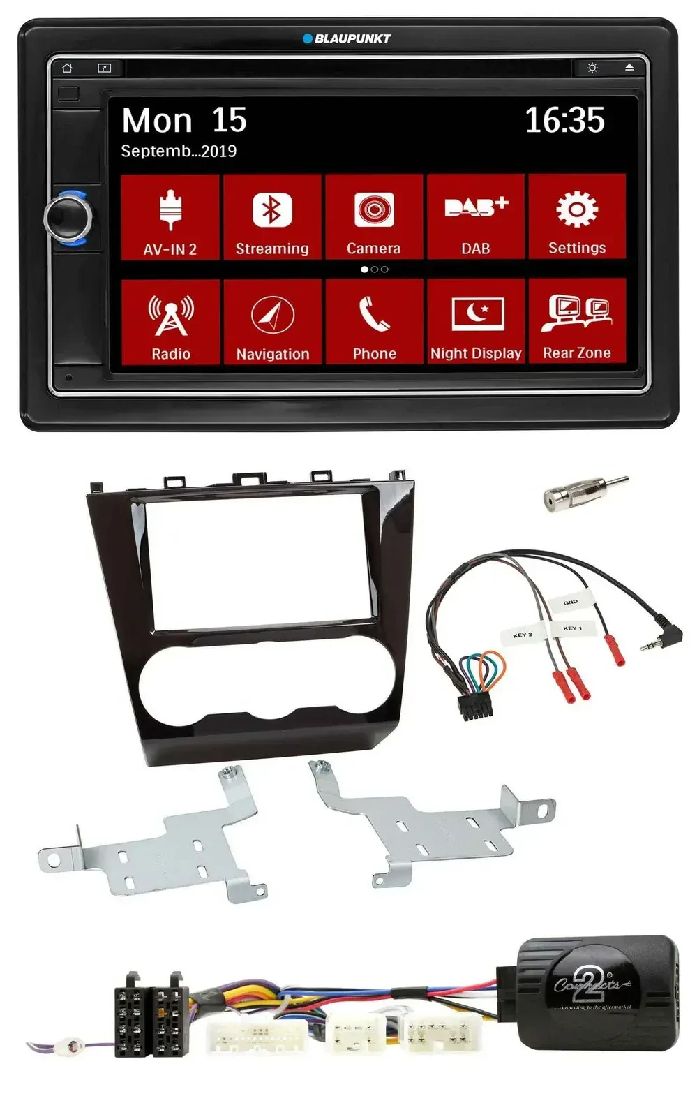 Blaupunkt 2DIN USB DAB Lenkrad Bluetooth TMC Navigation für Subaru Forester ab 2