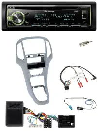 Pioneer DAB USB MP3 Lenkrad CD Autoradio für Opel Astra J 09-16 Platin silber
